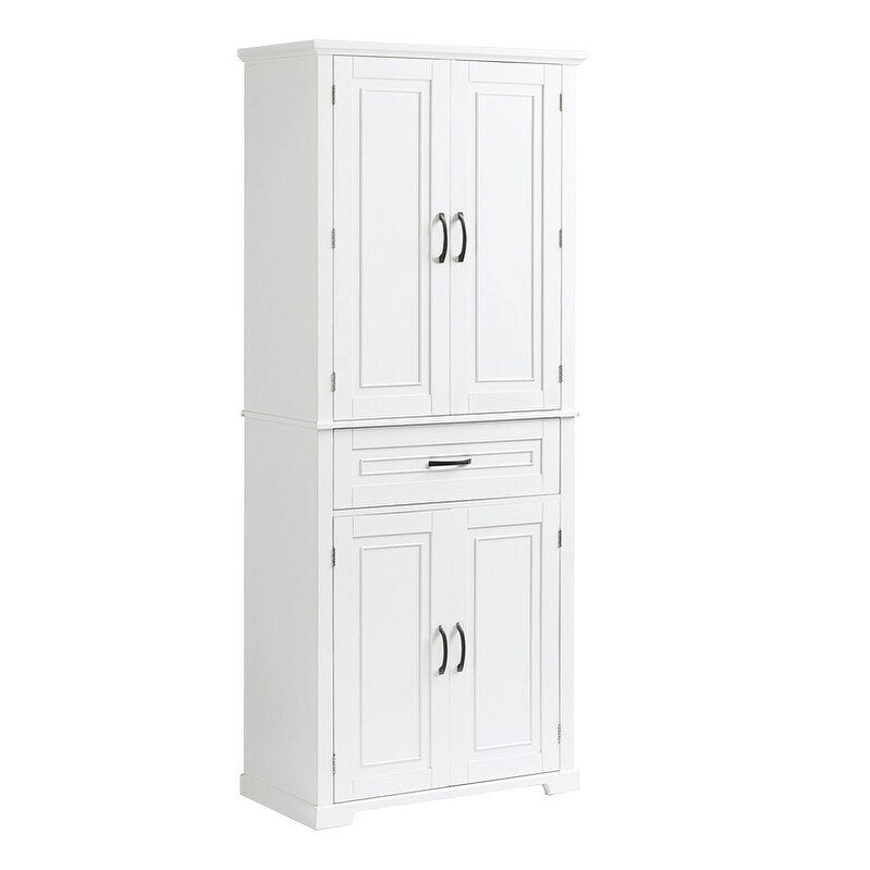 Freestanding Floor Cabinet with Doors, Drawer, and Adjustable Shelf