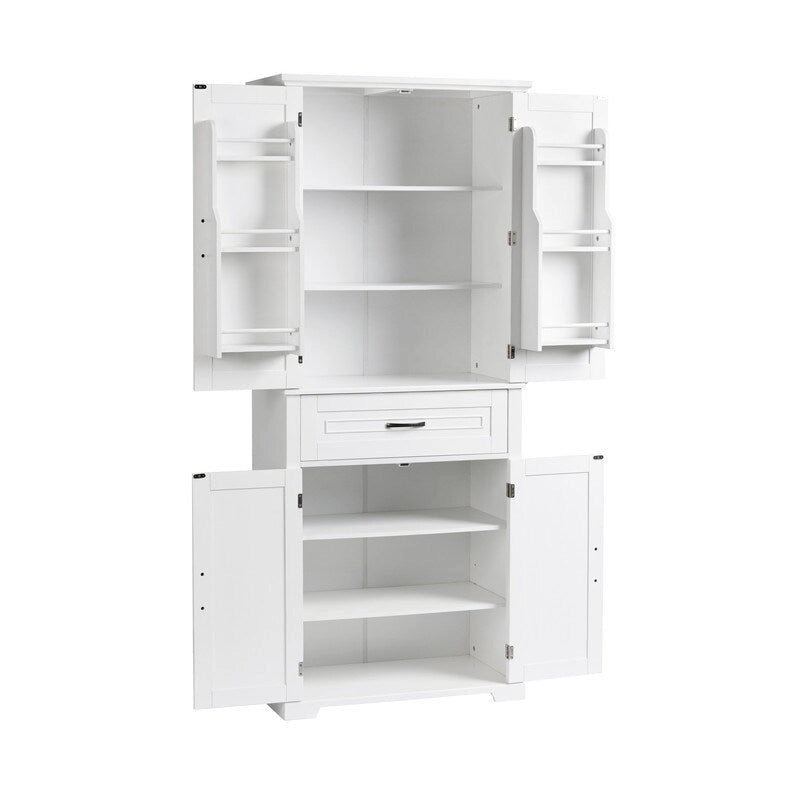 Freestanding Floor Cabinet with Doors, Drawer, and Adjustable Shelf