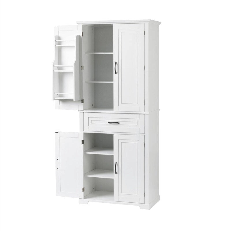 Freestanding Floor Cabinet with Doors, Drawer, and Adjustable Shelf