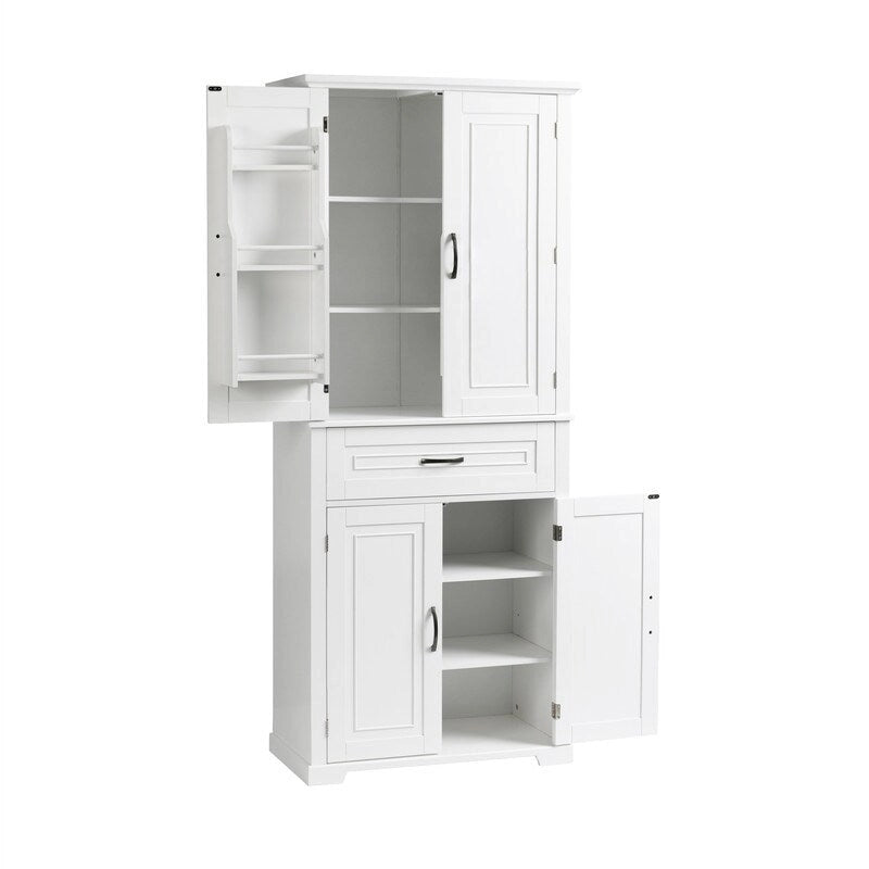 Freestanding Floor Cabinet with Doors, Drawer, and Adjustable Shelf