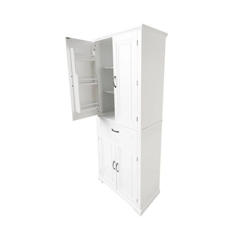 Freestanding Floor Cabinet with Doors, Drawer, and Adjustable Shelf