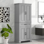 Freestanding Floor Cabinet with Doors, Drawer, and Adjustable Shelf