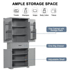 Freestanding Floor Cabinet with Doors, Drawer, and Adjustable Shelf