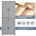 Freestanding Floor Cabinet with Doors, Drawer, and Adjustable Shelf