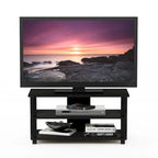 Houten tv-meubel met 3 niveaus en open planken