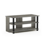 Houten tv-meubel met 3 niveaus en open planken