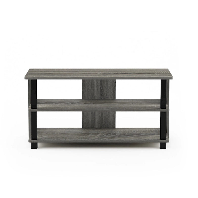 Houten tv-meubel met 3 niveaus en open planken