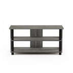Houten tv-meubel met 3 niveaus en open planken