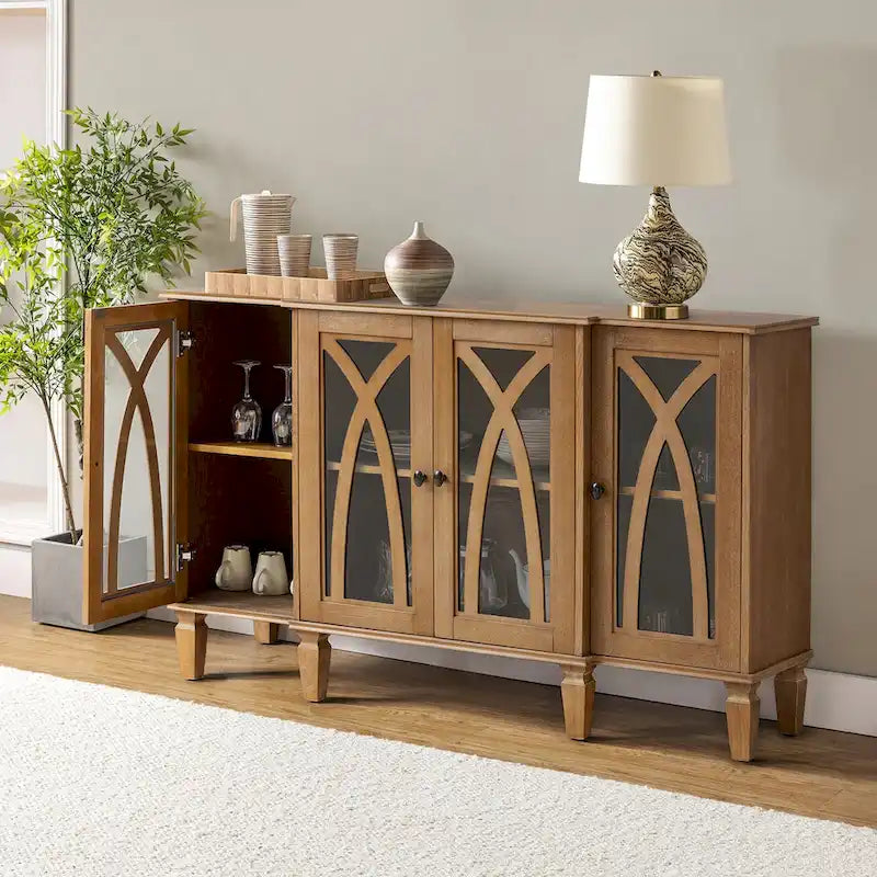 60-Inch Sideboard with Four Glass Doors
