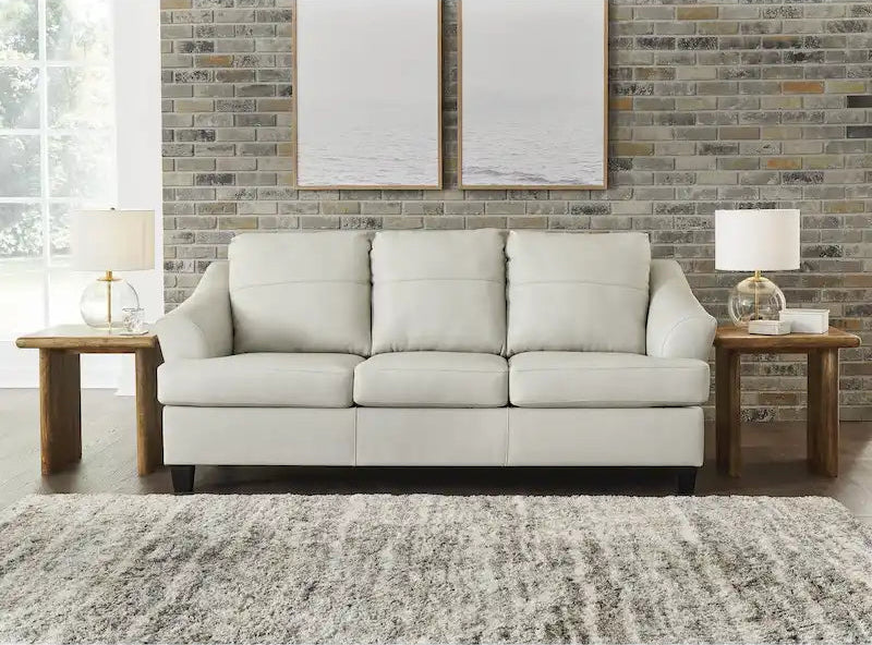 Canapé rembourré en cuir assorti, 88W x 38D x 40H