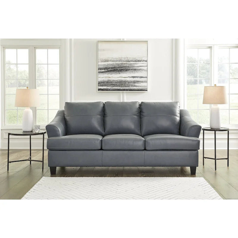 Canapé rembourré en cuir assorti, 88W x 38D x 40H