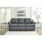 Canapé rembourré en cuir assorti, 88W x 38D x 40H