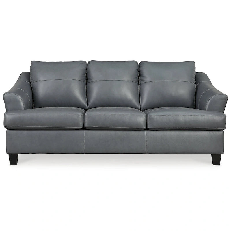Canapé rembourré en cuir assorti, 88W x 38D x 40H