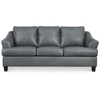 Canapé rembourré en cuir assorti, 88W x 38D x 40H
