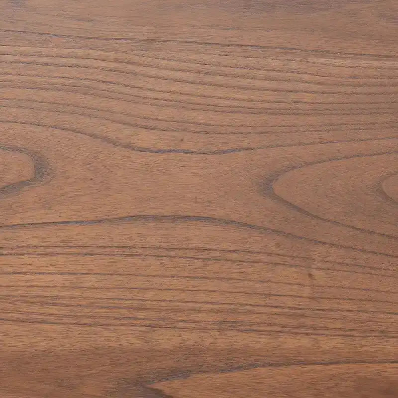 Mid-Century Modern Walnut Brown Finished Wood Platform Bed