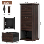 4-Drawer Vertical File Cabinet with Adjustable Hanging Rod for A4 and Letter Size