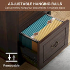 4-Drawer Vertical File Cabinet with Adjustable Hanging Rod for A4 and Letter Size