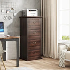 4-Drawer Vertical File Cabinet with Adjustable Hanging Rod for A4 and Letter Size