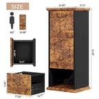 4-Drawer Vertical File Cabinet with Adjustable Hanging Rod for A4 and Letter Size