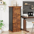 4-Drawer Vertical File Cabinet with Adjustable Hanging Rod for A4 and Letter Size