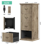 4-Drawer Vertical File Cabinet with Adjustable Hanging Rod for A4 and Letter Size