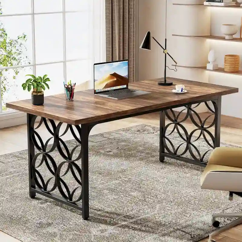 63-Zoll-Schreibtisch für das Homeoffice mit Metallgestell