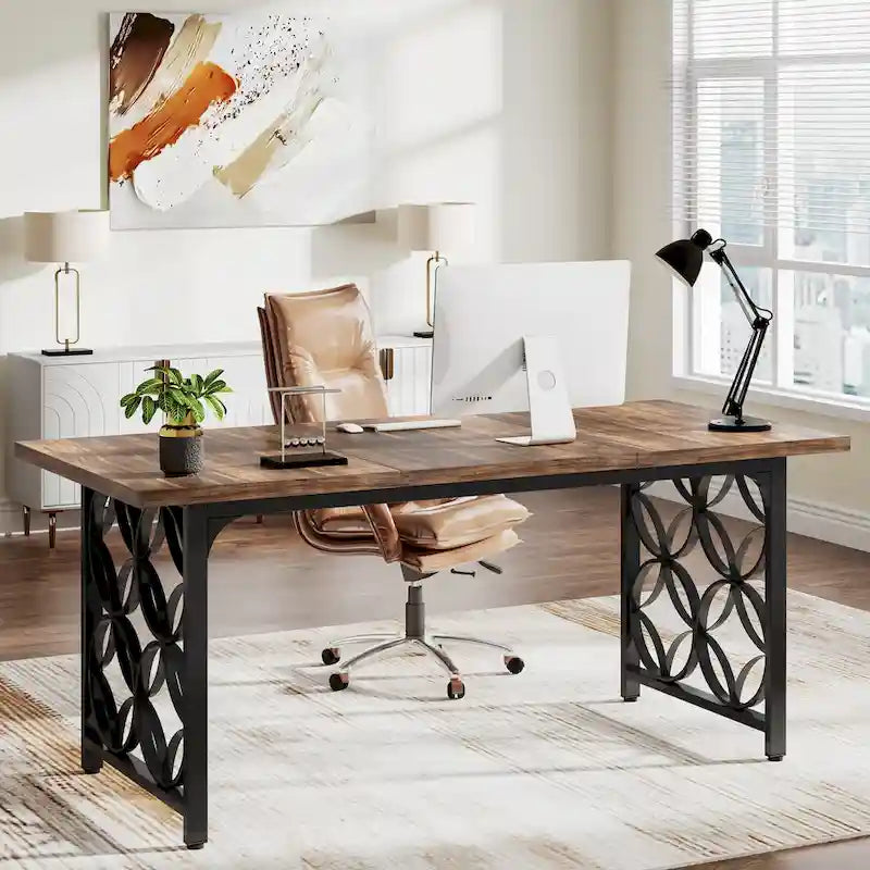 63-Zoll-Schreibtisch für das Homeoffice mit Metallgestell