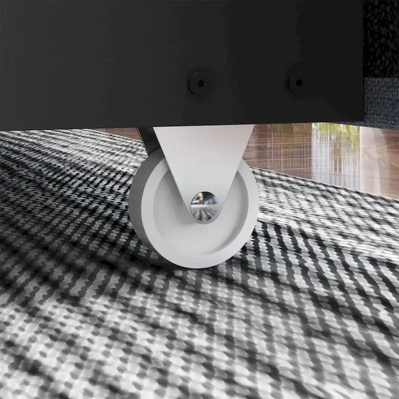 Lit plateforme rembourré à LED avec tiroir de rangement