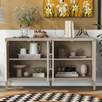 Credenza contenitore a 4 ante con ripiani regolabili
