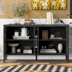 Credenza contenitore a 4 ante con ripiani regolabili