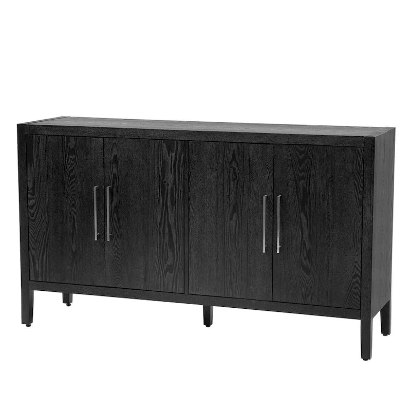 Credenza contenitore a 4 ante con ripiani regolabili