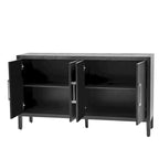 Credenza contenitore a 4 ante con ripiani regolabili