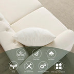Velvet 3-Seater Sofa with Button Tufting, Rolled Arms