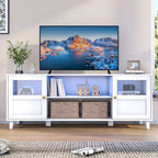 TV-Board mit LED-Beleuchtung und Stauraum, 59.7 in breit