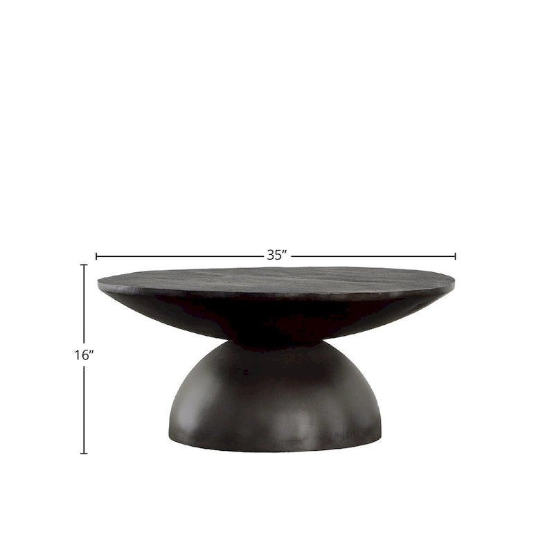 Black Mango Wood Coffee Table