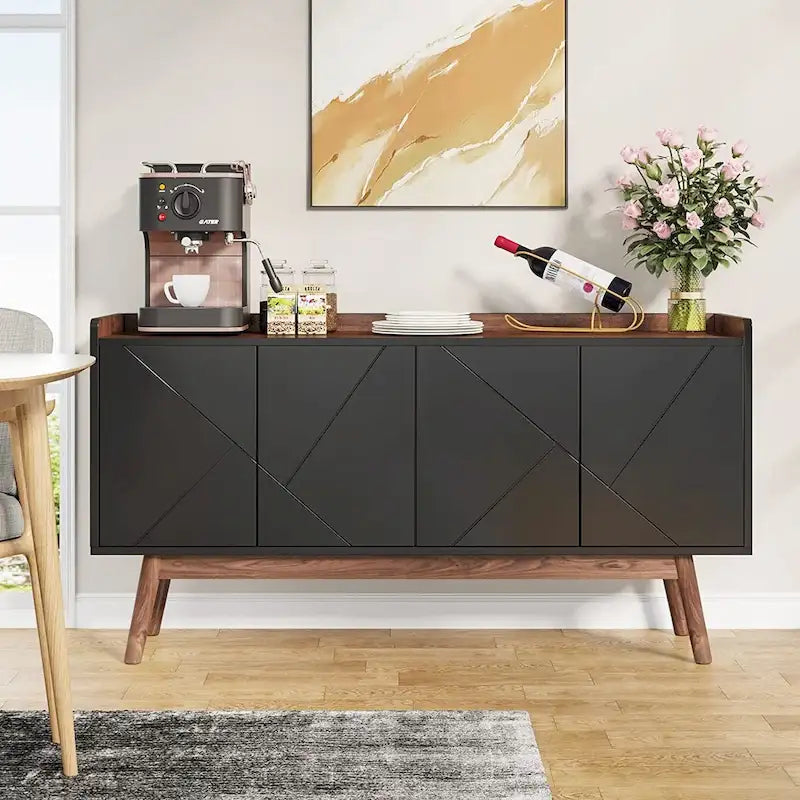 55-Inch Buffet Cabinet with Storage and Doors