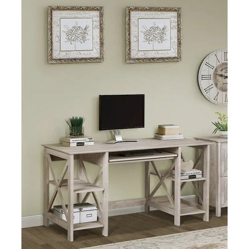 Saint Birch Honduras 58 Transitional Open Shelves Writing Desk