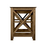 58-Inch Writing Desk with Open Shelves and Drawer
