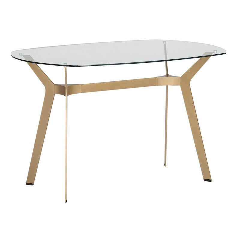 Metal and Glass 48-inch Modern Desk Table