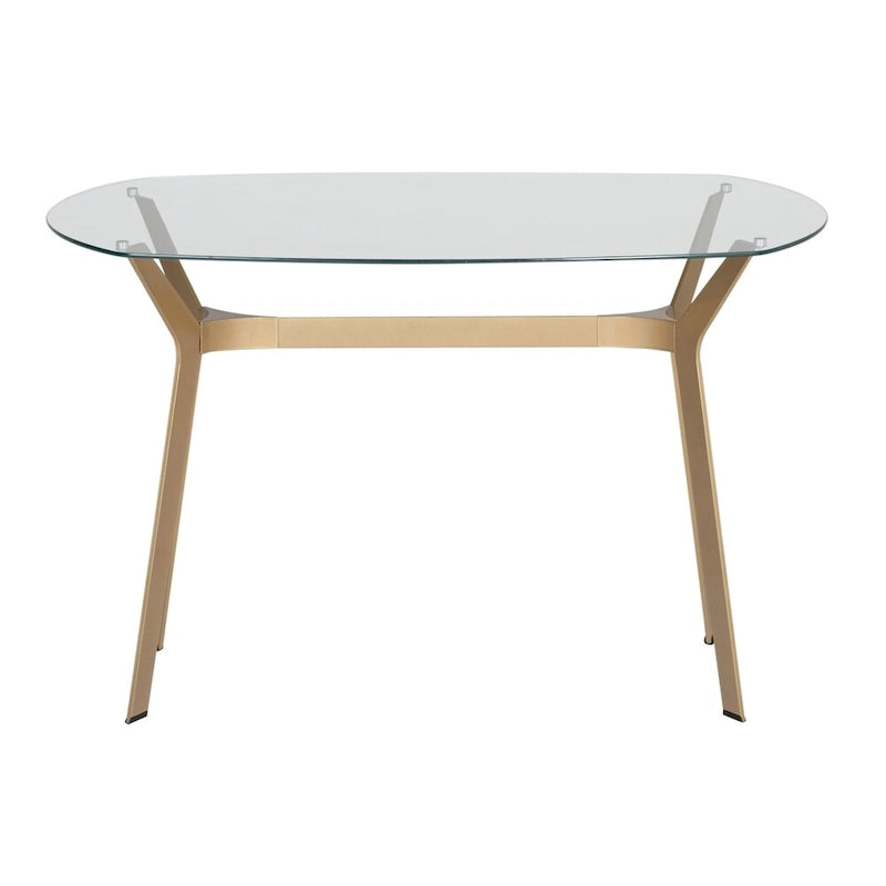 Metal and Glass 48-inch Modern Desk Table