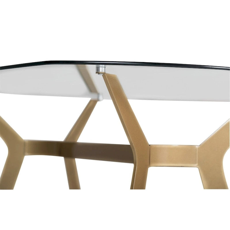 Metal and Glass 48-inch Modern Desk Table