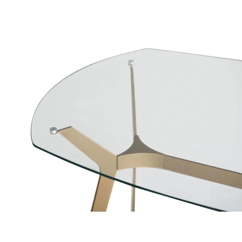 Metal and Glass 48-inch Modern Desk Table