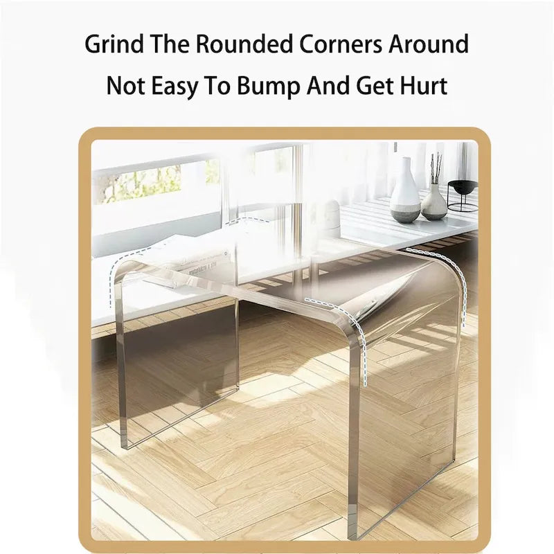 Clear Acrylic Folding Side Table