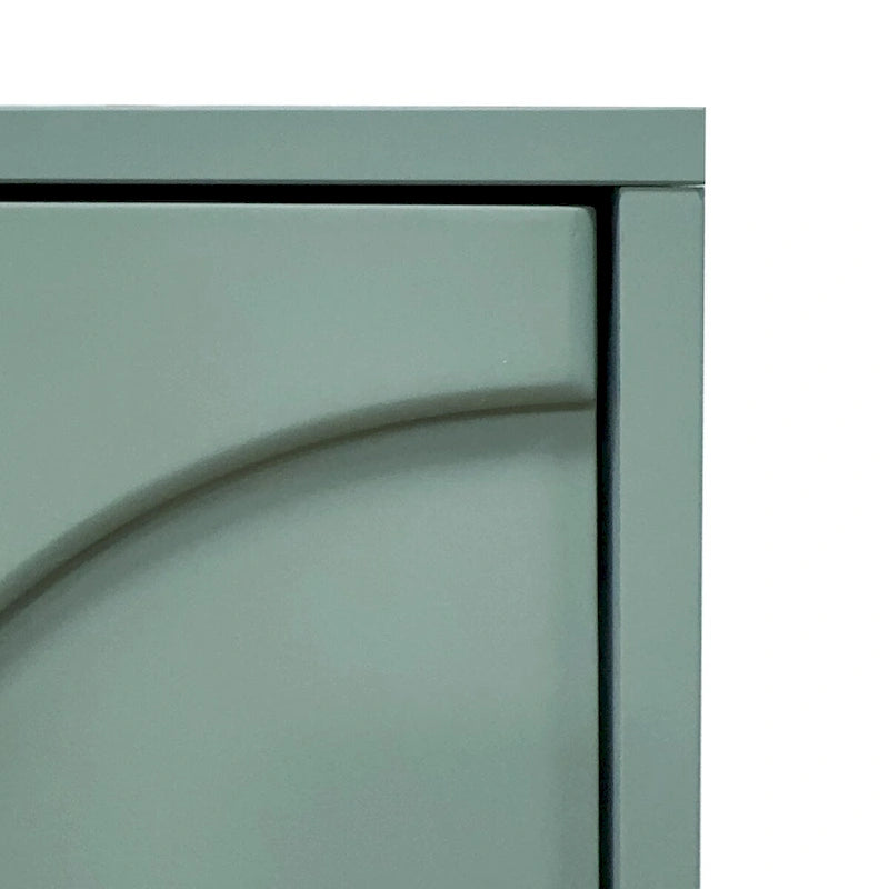Wooden Accent Cabinet with 4 Glass Doors