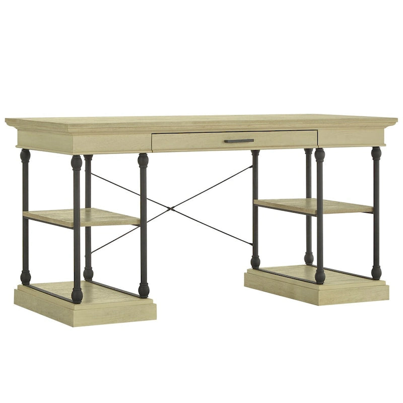 Bureau met neerklapbare lade en vier planken
