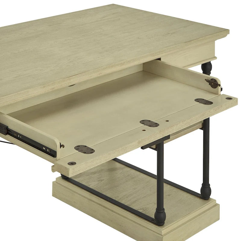 Bureau met neerklapbare lade en vier planken