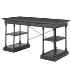 Bureau met neerklapbare lade en vier planken
