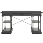 Bureau met neerklapbare lade en vier planken