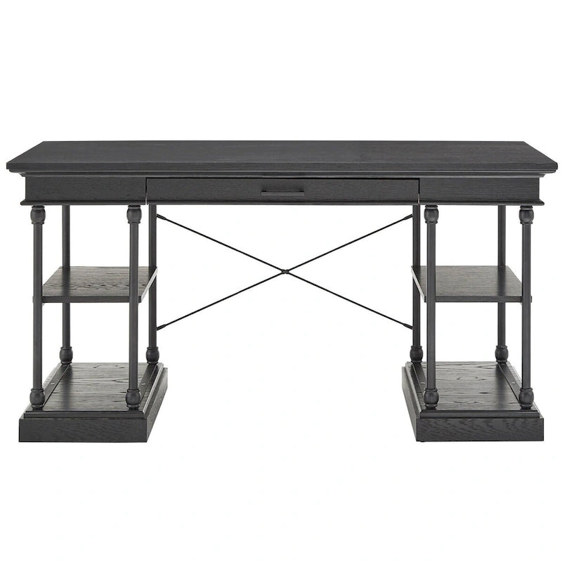 Bureau met neerklapbare lade en vier planken
