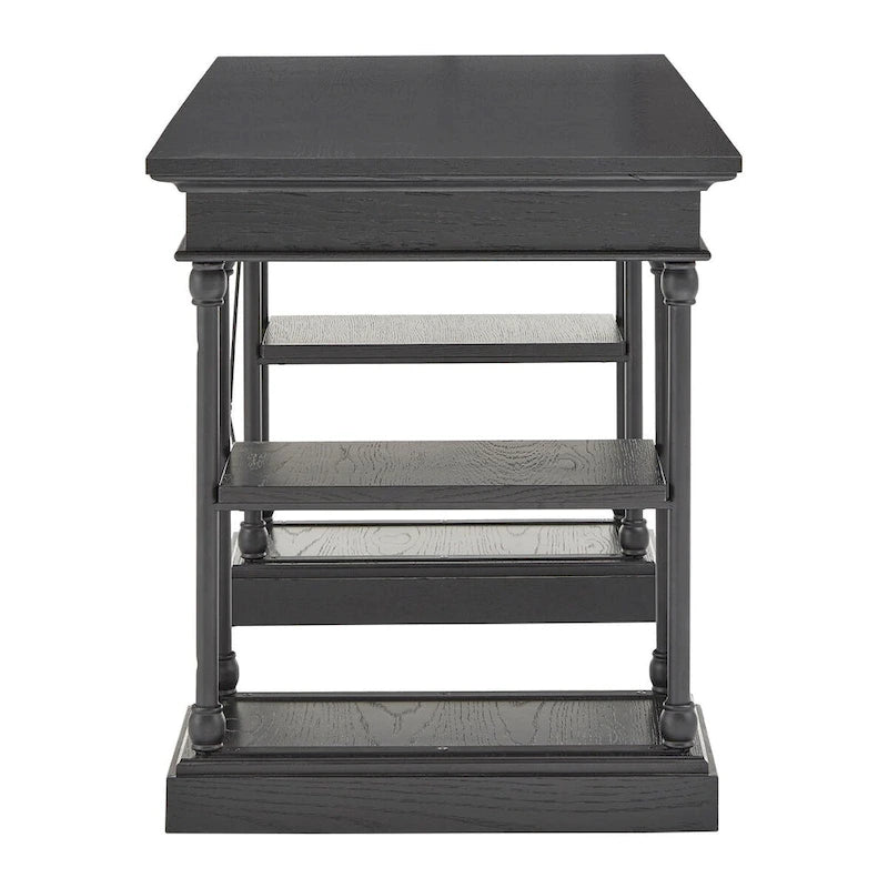 Bureau met neerklapbare lade en vier planken